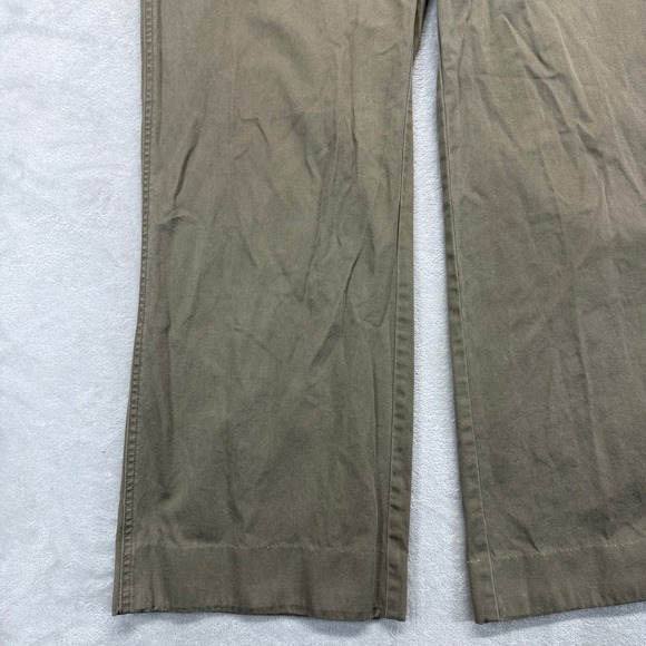 LRL Lauren Jeans Co Ralph Lauren Pants Women's 12 Biltmore Chino Khaki Wide Leg - Picture 4 of 15